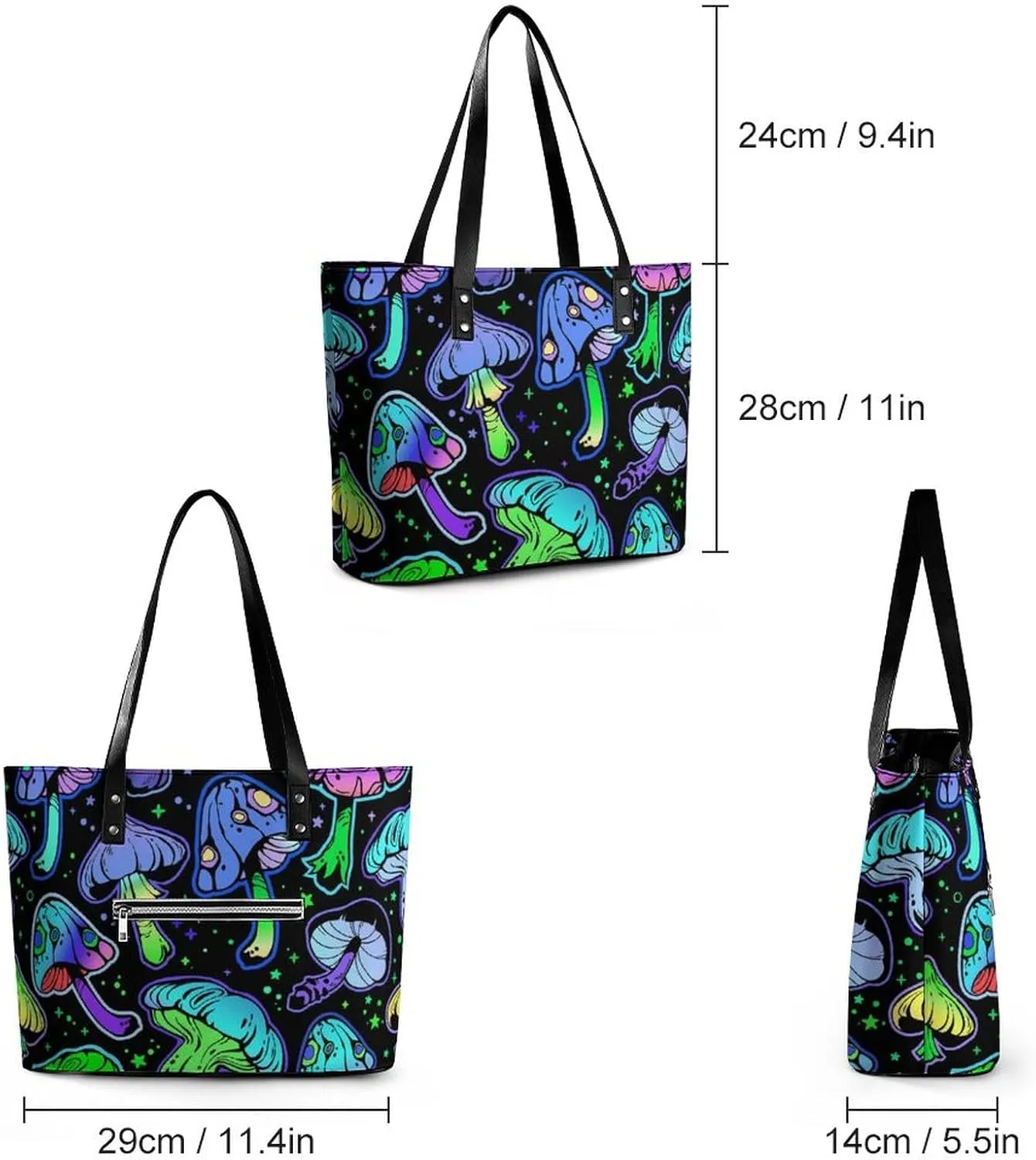 Women's Leather Large Capacity Work Tote Bags Handbags Big Commuter Bag
