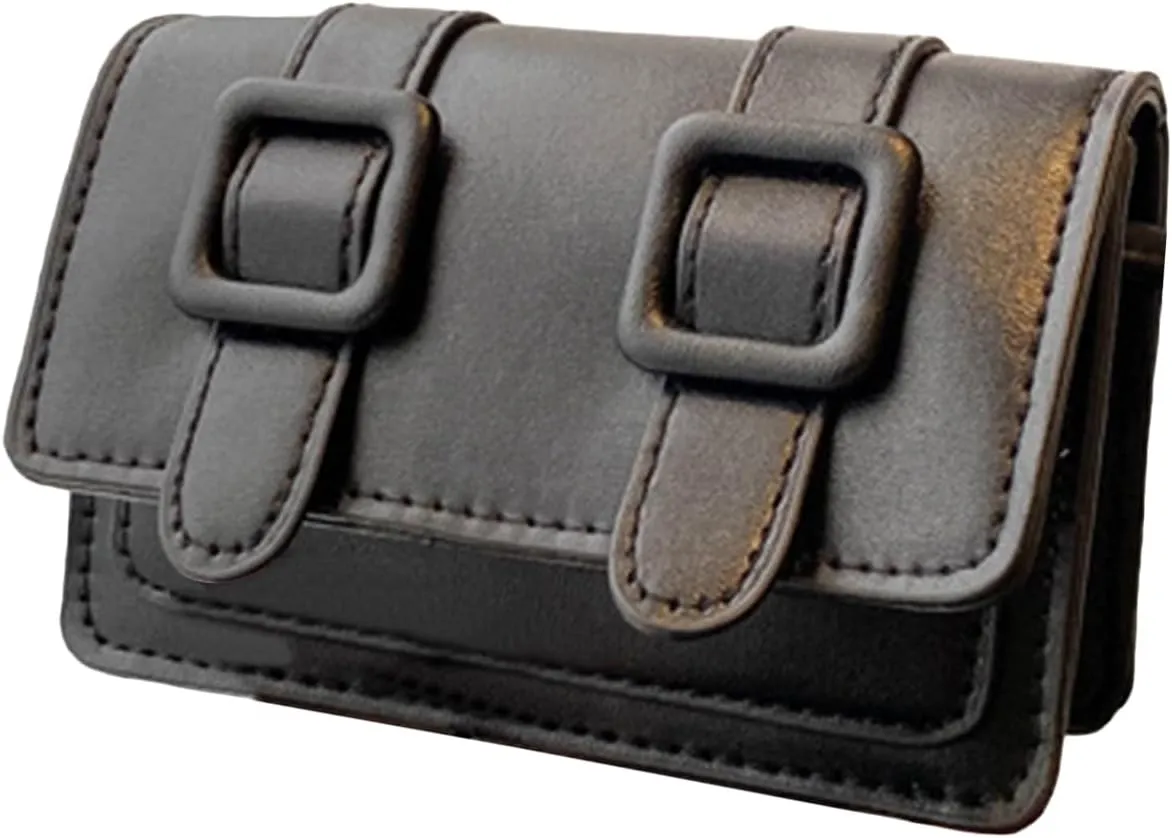 Women's Mini Square Saddle Bags Y2K Buckle Handbag Shoulder Crossbody Underarm Purse Tote Bag