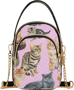 Women's Wave Cross Body Chest Bag, 52 inch Gold Chain Shoulder Handbag Purse