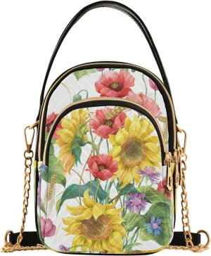 Women's Wave Cross Body Chest Bag, 52 inch Gold Chain Shoulder Handbag Purse