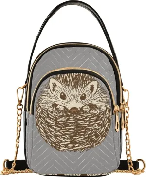 Women's Wave Cross Body Chest Bag, 52 inch Gold Chain Shoulder Handbag Purse