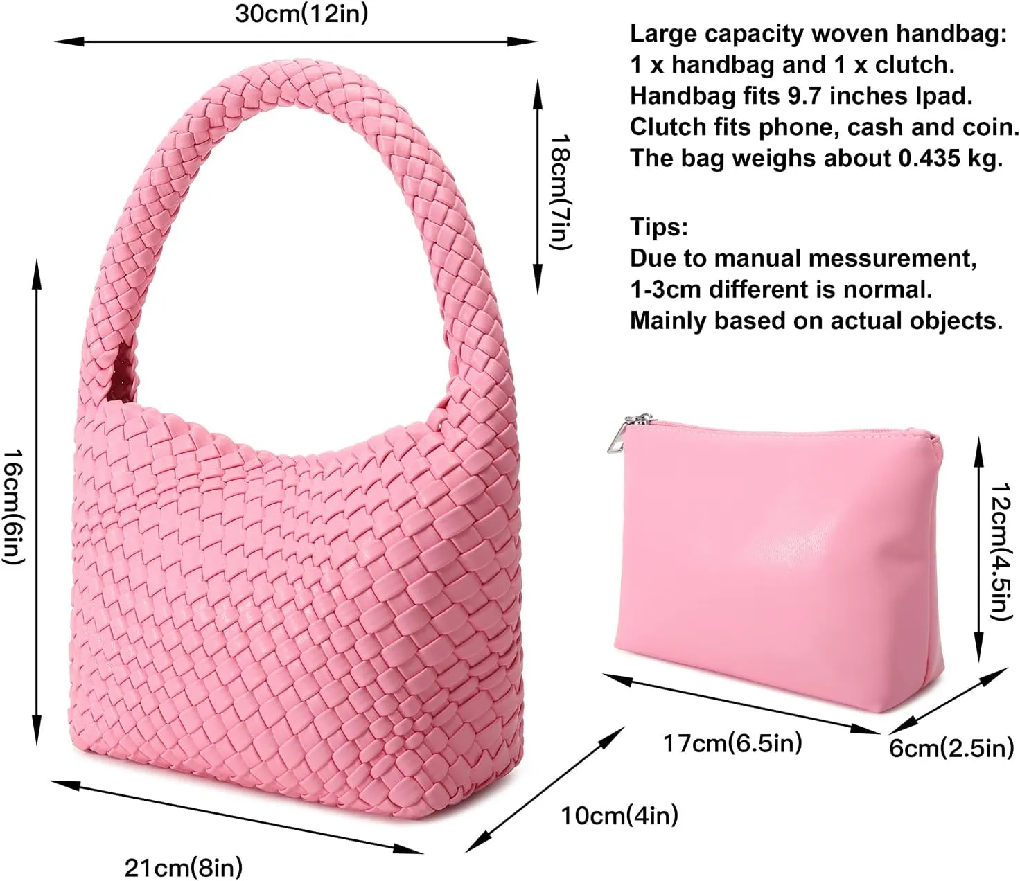 Woven Bag for Women, Small Vegan Leather Summer Beach Purse, and Travel Handbags Ladies' Retro Chic Shoulder Bags