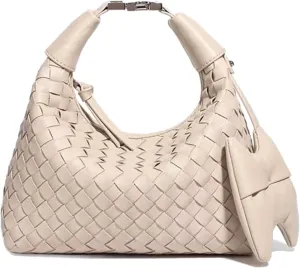 Woven Bag for Women Vegan Leather Top Handle Handbag Crossbody Bag Shoulder Bag Purses for Women