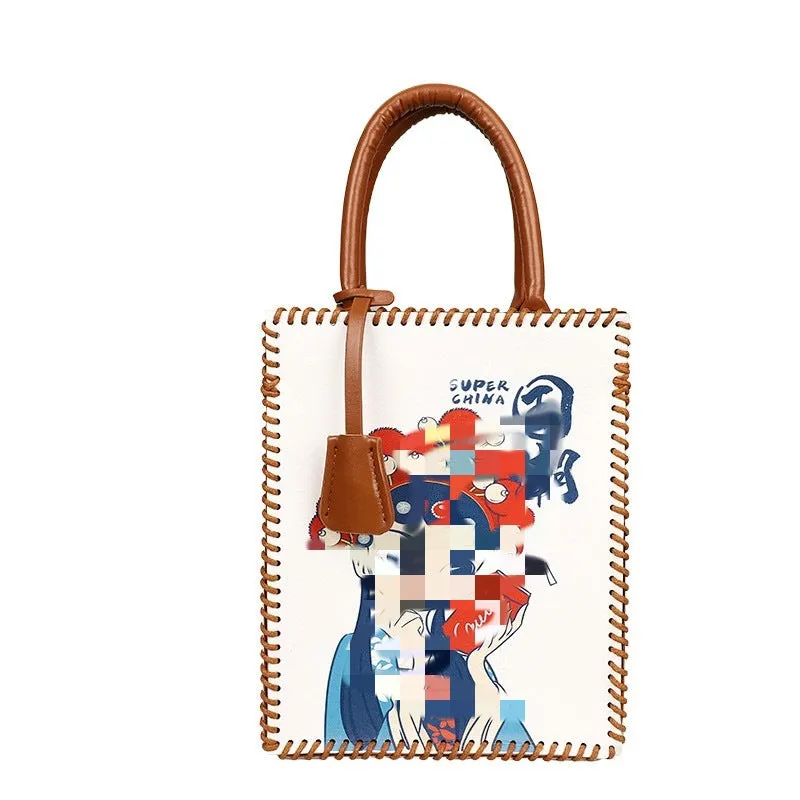 Woven Fashion Printed Handmade Material National Crossbody Bags