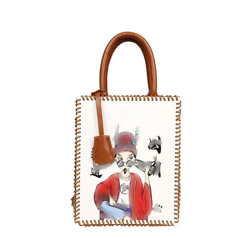 Woven Fashion Printed Handmade Material National Crossbody Bags