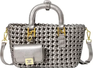 Woven Tote Bag For Women, Fashion Crossbody Shoulder Bag, Casual Top-handle Handbags, and Travel Purses Phone Bag
