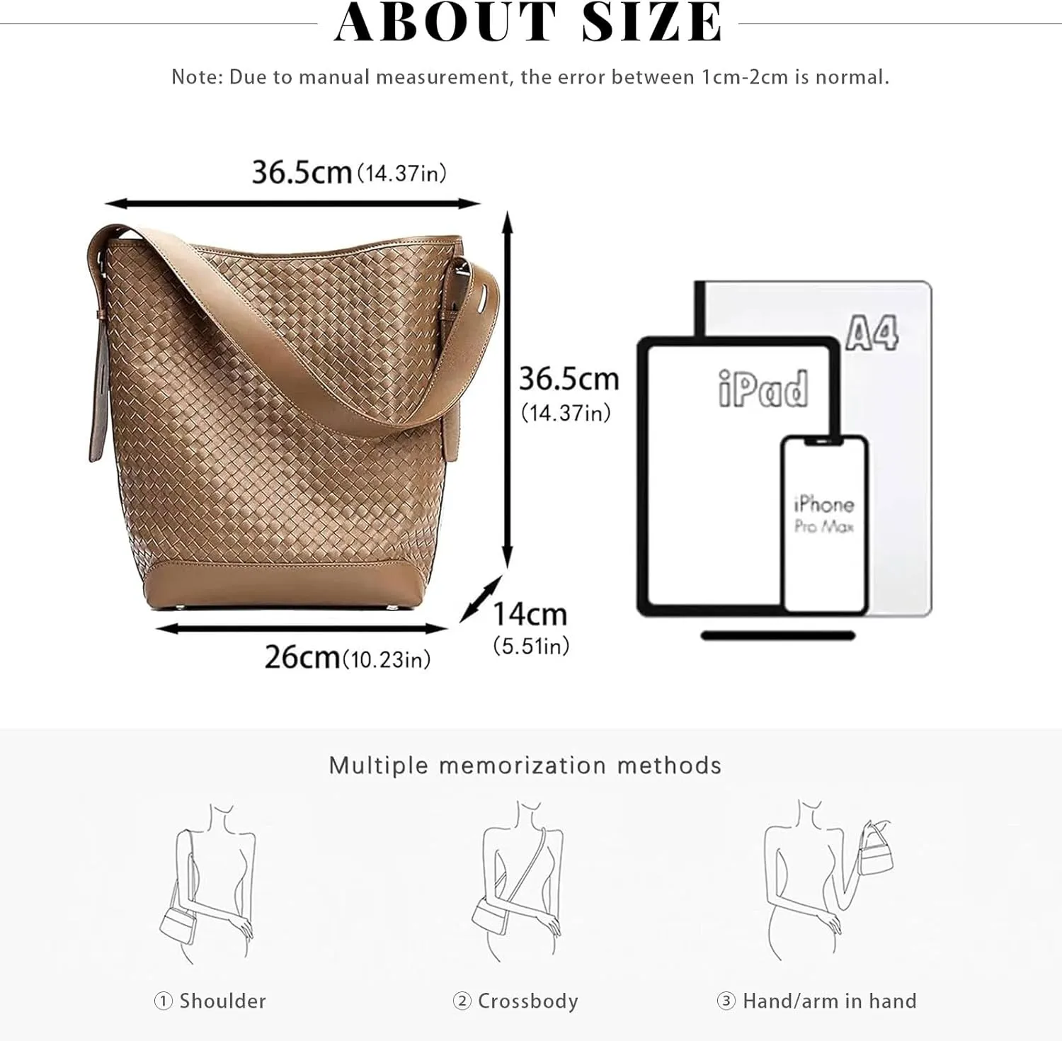 Woven Tote Bag For Women, Fashion Crossbody Shoulder Bag, Casual Top-handle Handbags, and Travel Purses Phone Bag
