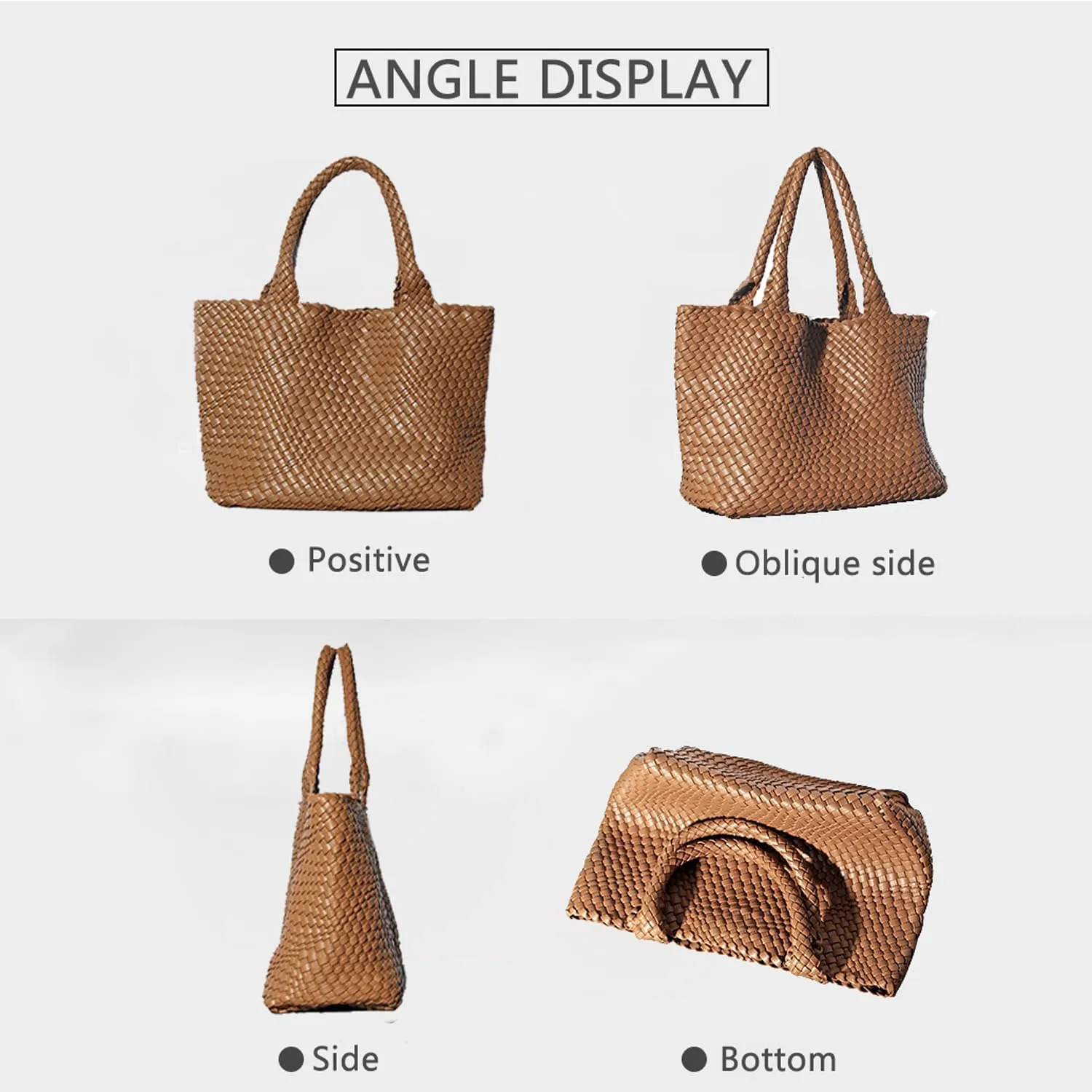 Woven Tote Bag for Women, Hobo Bag for Work, Large Beach Travel Handbags and Purses, Retro Shoulder Bag, Shopping Bag