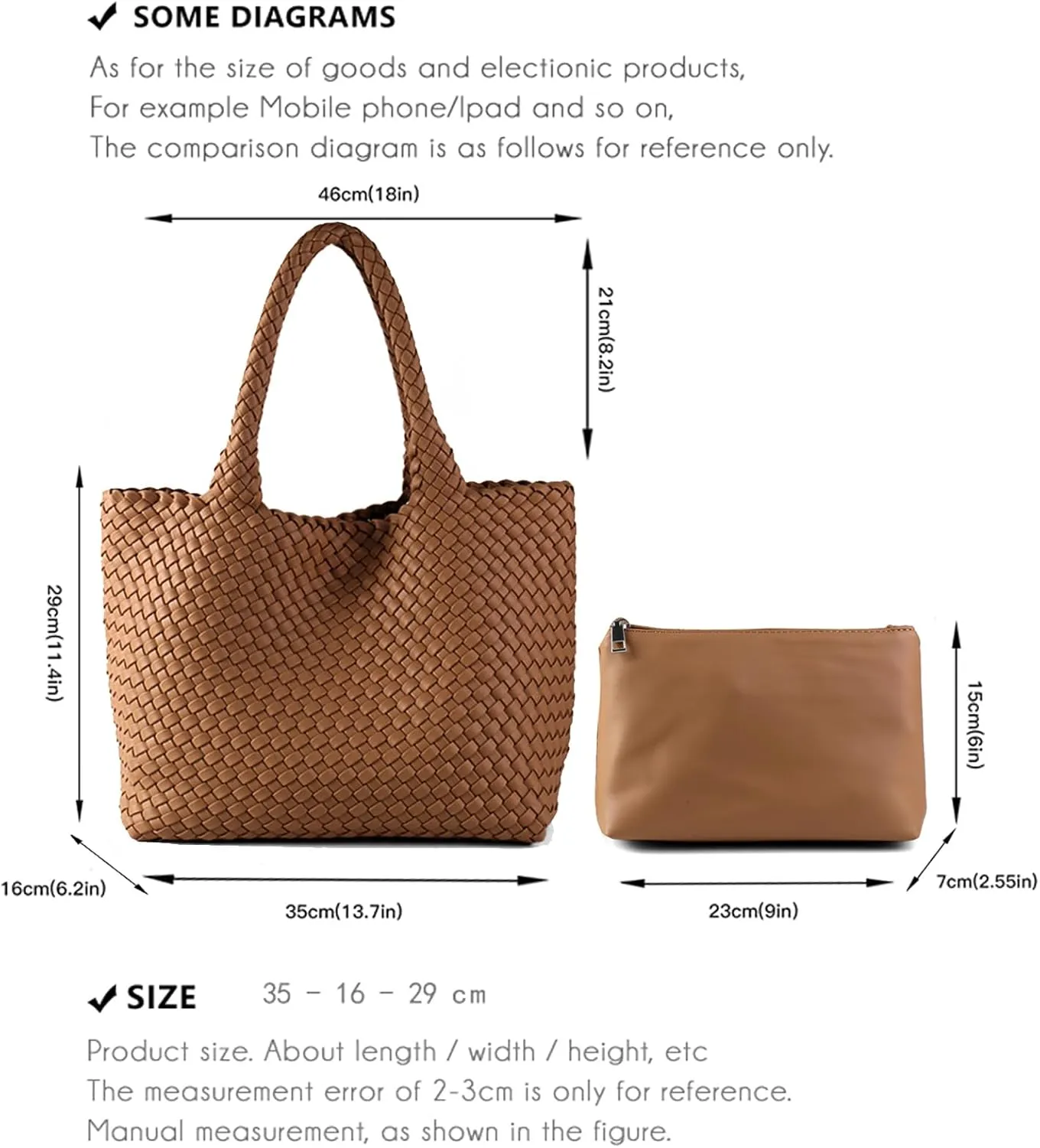 Woven Tote Bag for Women, Hobo Bag for Work, Large Beach Travel Handbags and Purses, Retro Shoulder Bag, Shopping Bag