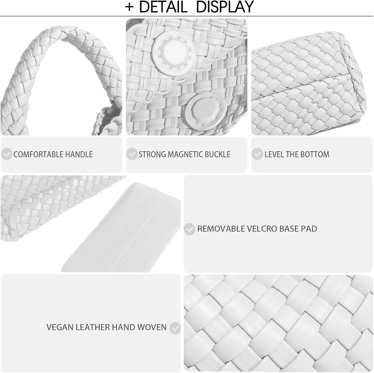 Woven Tote Bag For Women, Soft Foldable Top-Handle Wristlet Bag, Fashion Hobo Handbag, Composite Bag with Coin Purse