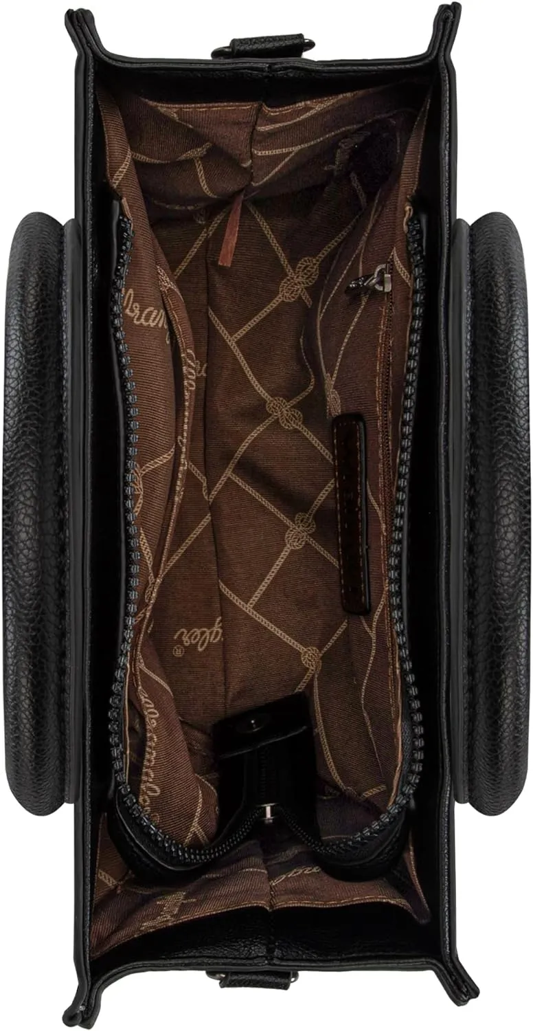 Wrangler Medium Tote Bag for Women Designer Satchel Handbags Top-handle Purses with Strap