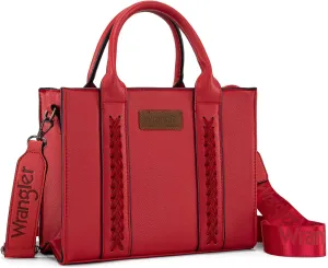 Wrangler Medium Tote Bag for Women Designer Satchel Handbags Top-handle Purses with Strap