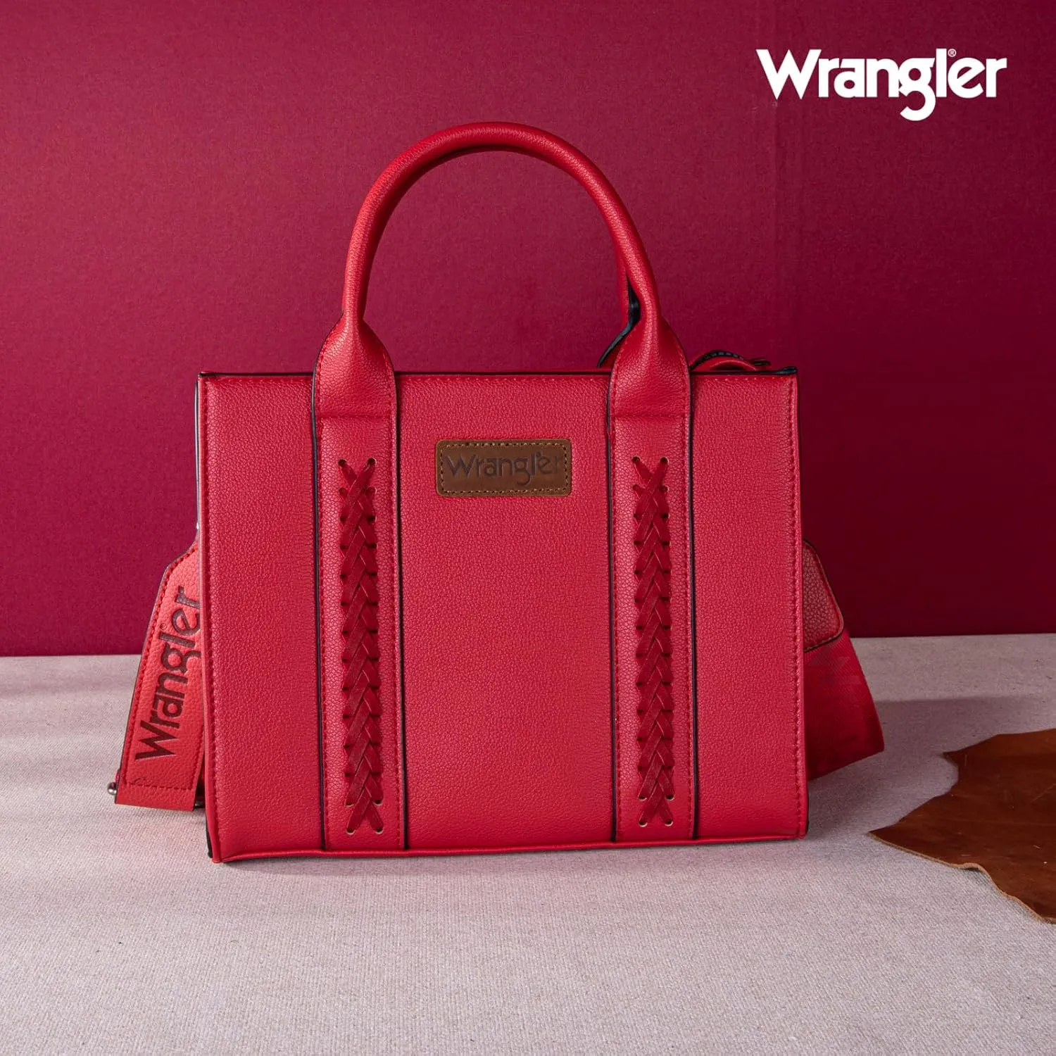 Wrangler Medium Tote Bag for Women Designer Satchel Handbags Top-handle Purses with Strap