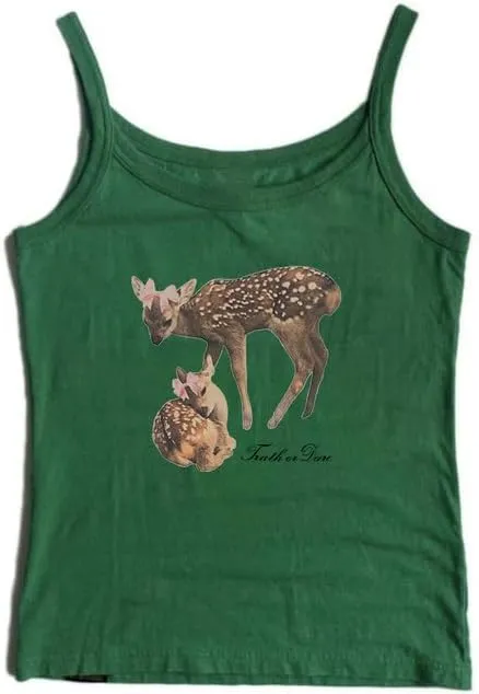 y2k Clothes Cute Cami Tops for Women Girls Aesthetic Crop Tops Coquette Cutecore Country Concert Tops Spaghetti Strap