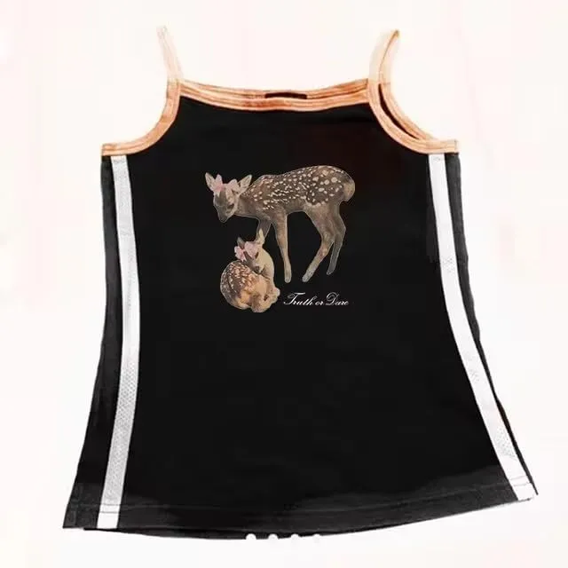 y2k Clothes Cute Cami Tops for Women Girls Aesthetic Crop Tops Coquette Cutecore Country Concert Tops Spaghetti Strap