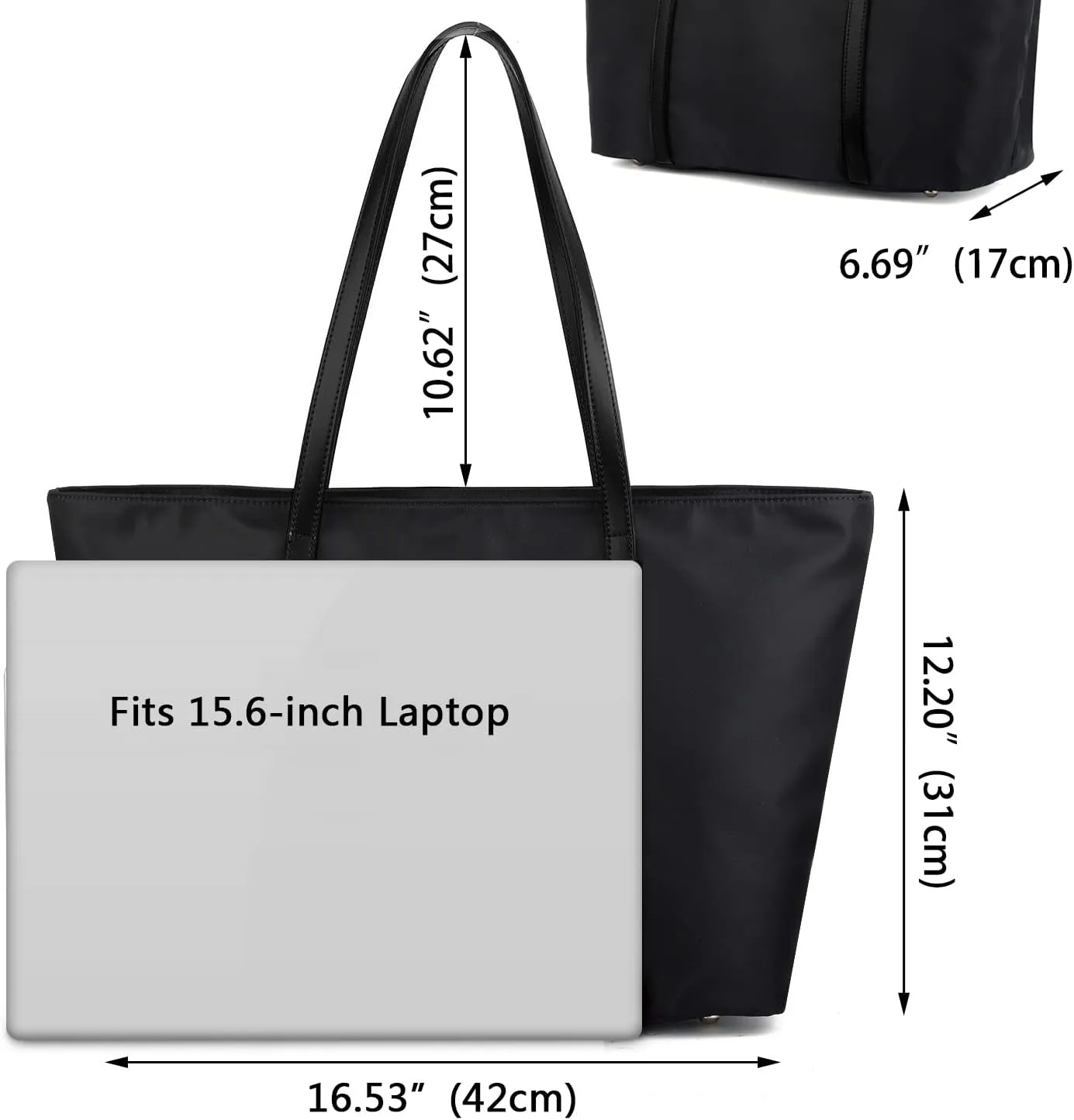 YALUXE Women's Nylon Tote Bags Large Capacity Shoulder Bags Work Handbags Purses