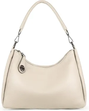 YALUXE Women’s Real Cowhide Leather Shoulder Bag Underarm Handbag Trendy Purse Anti-theft Pocket