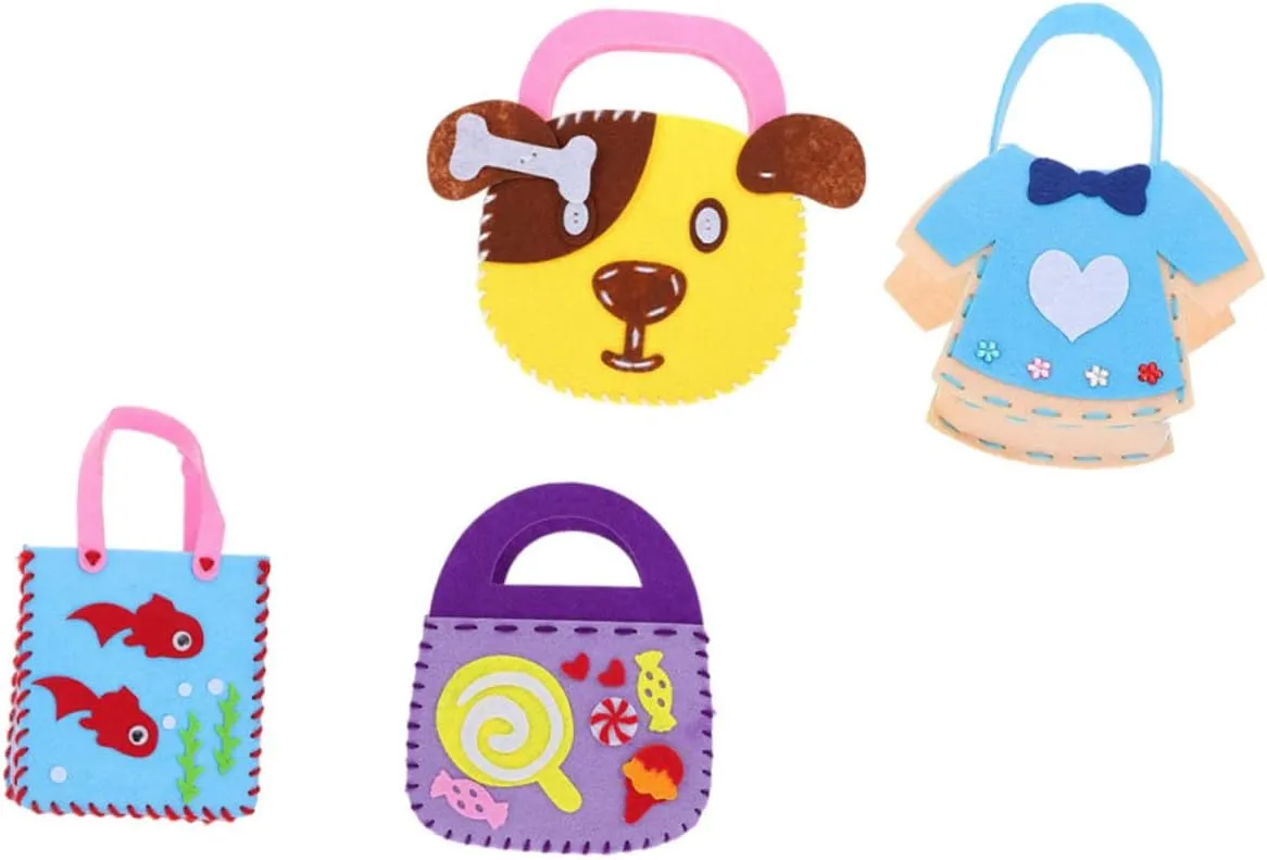 YARNOW DIY Boy Girl's Small Bag Kit Pack Non-Woven Bag Materials Fun Educational