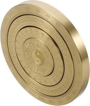 YARNOW Mini Metal Portable Feng Shui Decor Handheld Compass with Auspicious Tai Chi Design for to Clean and Carry