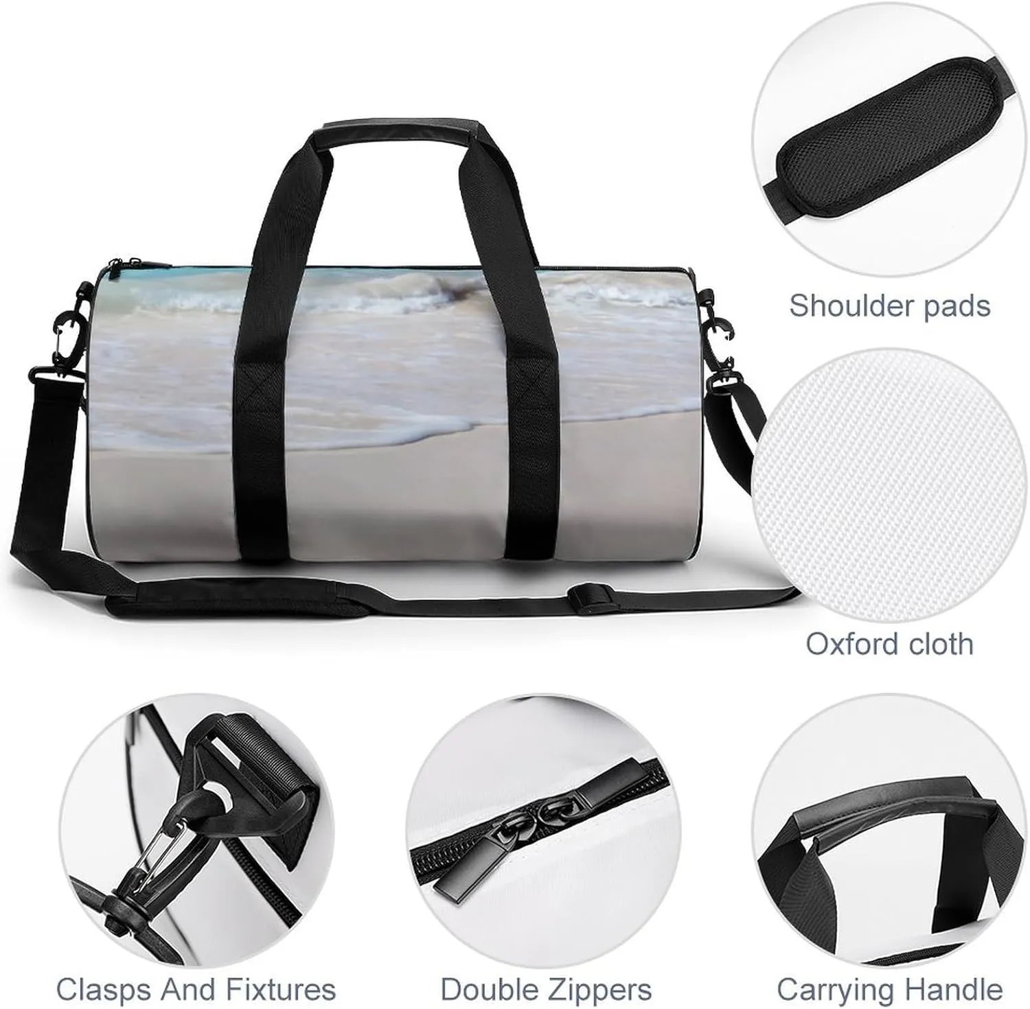 Yellow Lemons Pattern Fitness Bag Waterproof And Stain Resistant Suitable for Unisex