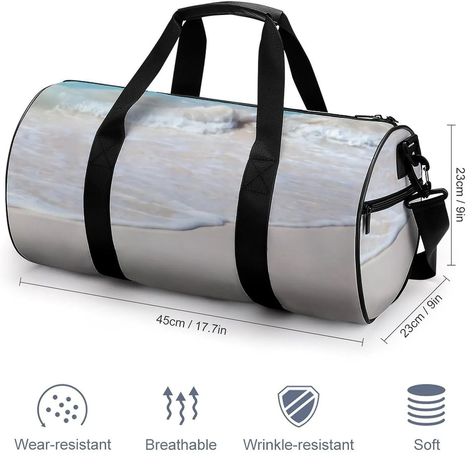 Yellow Lemons Pattern Fitness Bag Waterproof And Stain Resistant Suitable for Unisex