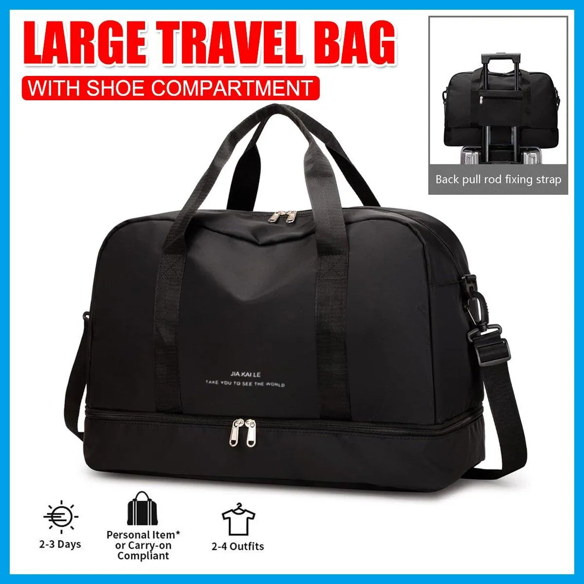 Yoga Fitness Bag Outdoor Sports Travel Bag Large Capacity Gym Luggage Bag