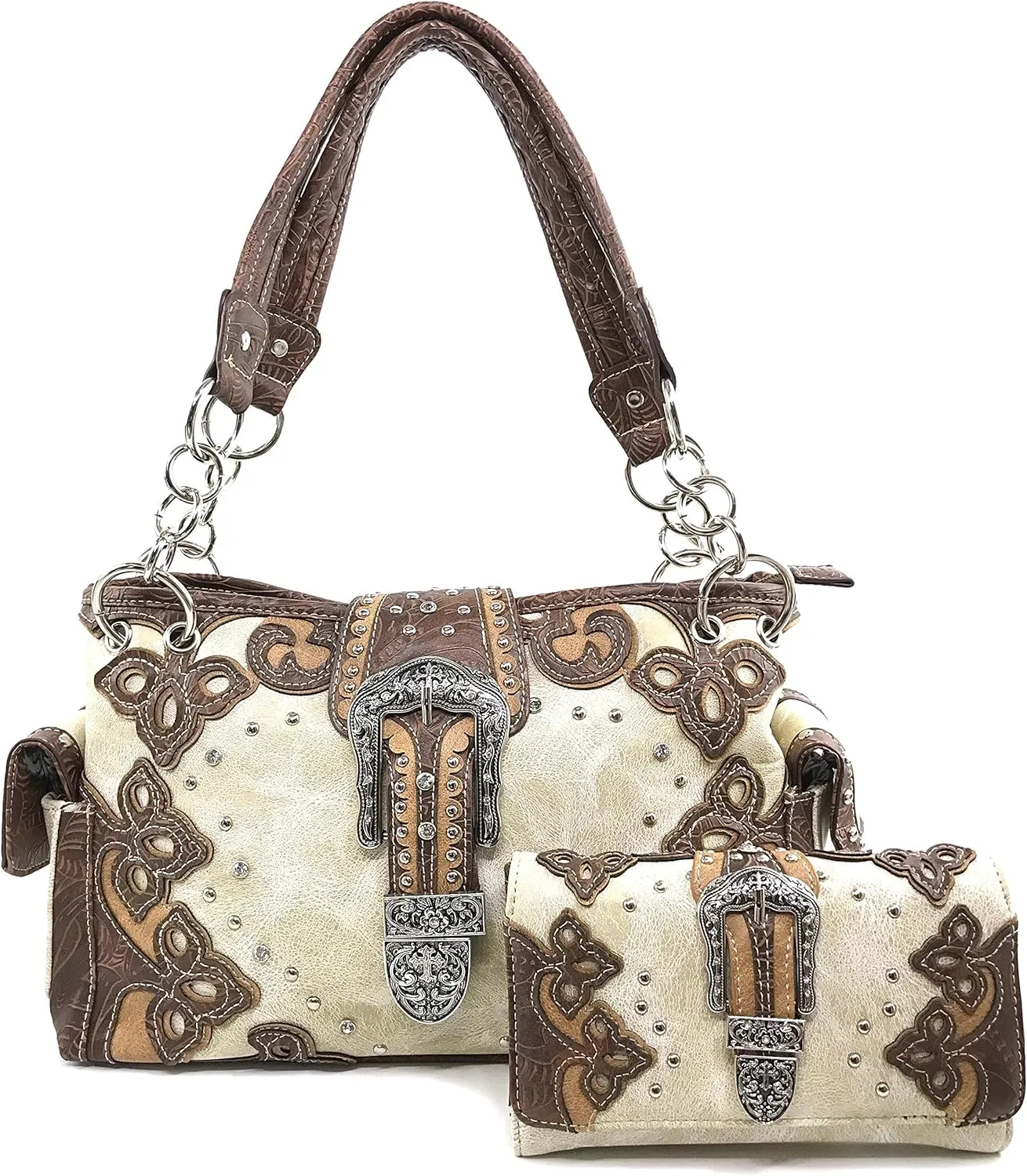 Zelris Western Women Conceal Carry Buckle Handbag Wallet Set
