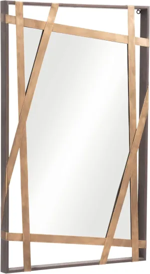Zuo Tolix Mirror Antique Gold & Black